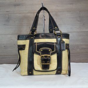 Coach Black and Tan Satchel